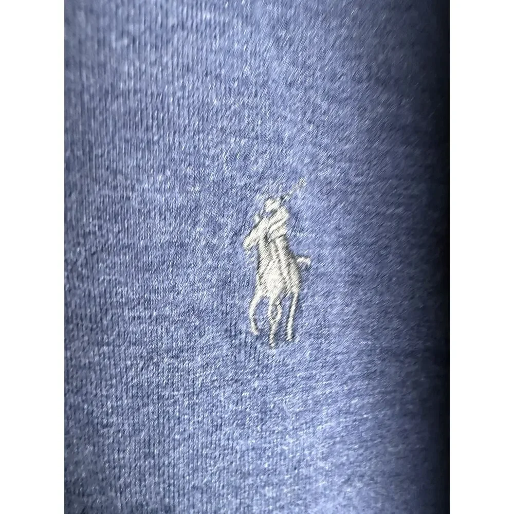 Polo Ralph Lauren Luxury Jersey Shawl Pullover Sweater Men 3XLT Blue Knit Preppy